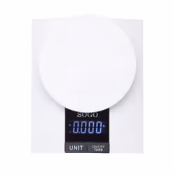 Sogo BAC-SS-3940, Bilancia da cucina elettronica, 3 kg, 1 g, Bianco, Superficie piana, g, kg, lb, oz