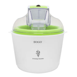 Sogo MHE-SS-10715 macchina per gelato Gelatiera con contenitore per gelatina 1,5 L 12 W Verde, Bianco