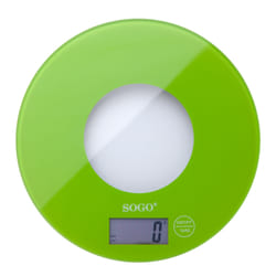 Sogo BAC-SS-3965-G bilancia da cucina Verde Superficie piana Rotondo Bilancia da cucina elettronica