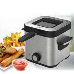 Sogo FRE-SS-10430 friggitrice Singolo 1,5 L Indipendente 900 W Nero, Acciaio inox