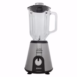Sogo BAT-SS-5530, Frullatore da tavolo, 1000 W, Nero, Acciaio inox