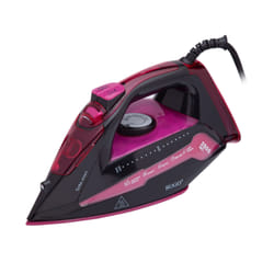 Sogo PLA-SS-6330-PU ferro da stiro Ferro da stiro a secco e a vapore Piastra in Ceramica 2800 W Nero, Rosa