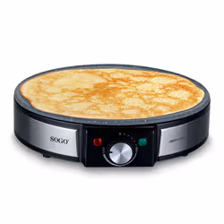 Sogo CMA-SS-7187, 1 crepe, Nero, 30 cm, Alluminio, Manopola, 230 °C