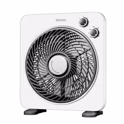 Sogo VEN-SS-21125, Ventilatore domestico con pale, Nero, Bianco, Pavimento, 25 cm, 1 h, AC