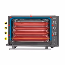 Sogo HOR-SS-10570 fornetto con tostapane 70 L 1840 W Nero Grill - Vista aggiuntiva 2