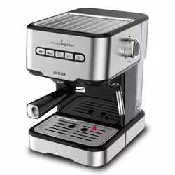 Sogo CAF-SS-5685, Macchina per espresso, 1,5 L, Cialde caffè, Caffè macinato, 850 W, Nero, Acciaio inox