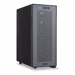 Sogo NEV-SS-21905, Cantinetta vino con compressore, Libera installazione, 12 bottiglia/bottiglie, Luce interna, Grigio