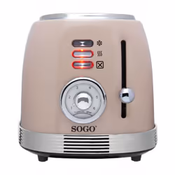 Sogo TOS-SS-5470, 2 fetta/e, Beige, Acciaio inox, Manopola, 274 mm, 194 mm