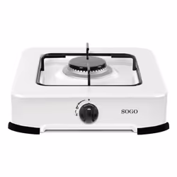 Sogo COC-SS-10255, Bianco, Superficie piana, 30 cm, Gas, Smaltato, 1 Fornello(i)