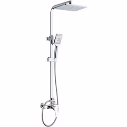 Barra da bagno, miscelatore monocomando, soffione doccia, flessibile e maniglia mod. altea edm