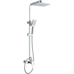 EDM - Barra da bagno monocomando, soffione, flessibile e maniglia mod.altea