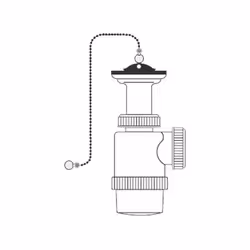 Bottiglia estensibile Siphon v70 1" 1/2" con catena e foro . . . Materiale : PVC Indice di protezione IP : IP20 Colore : Bian ...