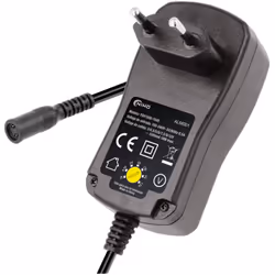Alimentazione elettronica 12v.1500 mah 18w selettore regolabile 3,0v/ 4,5v/ 5,0v/ 6,0v/ 7,5v/ 9,0v/ 12,0v con 6 spine interca ...