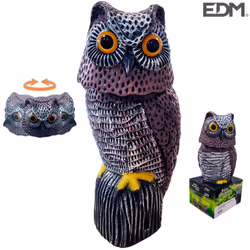Gufo con testa rotante repellente per uccelli Ø19x40cm EDM Repellente per uccelli a forma di gufo con testa rotante. Ideale p ...