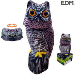 EDM - Gufo con repellente per uccelli a testa rotante Ø19x40cm