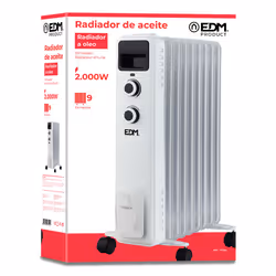 EDM 07124 Interno Bianco 2000 W Riscaldatore ambiente elettrico a olio