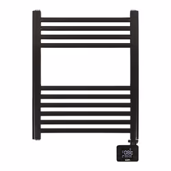 Radiatore elettrico per asciugamani nero, 400w, 220-240v - 50/60hz. pannello control touch led, timer de 24h, regolazione smo ...