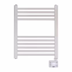 Radiatore elettrico per asciugamani bianco, 400w, 220-240v - 50/60hz. pannello control touch led, timer de 24h, regolazione s ...