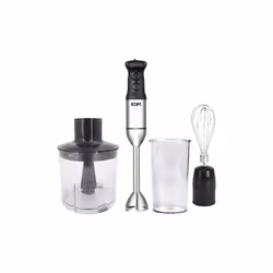 Frullatore a mano. potenza: 1200w con accessori. impugnatura ergonomica. 2 livelli di potenza + turbo. lame in acciaio inox. ...