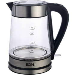 Bollitore elettrico de con luce led EDM 1850-2200 w Vetro 1,7 l