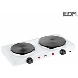 EDM - Fornello elettrico 2 fuochi 1000-1500w 46x24x7,5cm