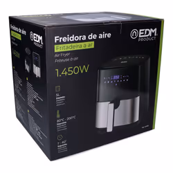 EDM 07790 friggitrice Singolo 5 L 1450 W Friggitrice ad aria calda Nero, Acciaio inox - Vista aggiuntiva 5