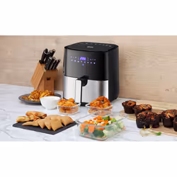 EDM 07790 friggitrice Singolo 5 L 1450 W Friggitrice ad aria calda Nero, Acciaio inox - Vista aggiuntiva 7