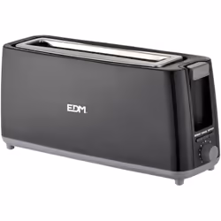 Tostapane a fessura lunga nero design edm. 900w. funzione di riscaldamento e scongelamento de. Vassoio per la tostatura e le  ...