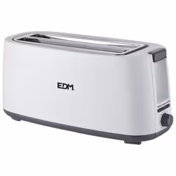 Tostapane doppio a fessura lunga bianco design edm. 1400w. funzione di riscaldamento e scongelamento de. 7 posizioni de tosta ...