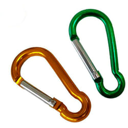 EDM - Carabiner in alluminio multicolore - Ø10mm x 10cm - Leggero e resistente - Colori assortiti