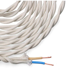 Cavo tessile 2x0,75mm cotone 5m