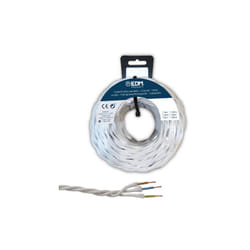 Intreccio tessile parallelo 3x1mm bianco 5mts