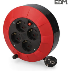 EDM - Avvolgicavo domestico 5mts 3x1-4 prese t/tl con protettore termico