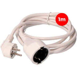 Cavo prolunga elettrico 3x1,5mm t/tl 1m bianco EDM