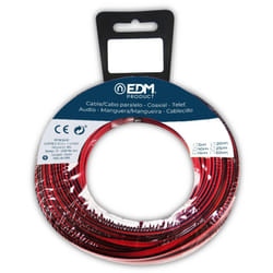 Avvolgicavo parallelo 2x0,75mm Rosso/Nero 20m (Audio)