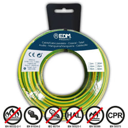 EDM - Bobina elettrica flessibile 1,5mm 10mt bicolor senza alogeno