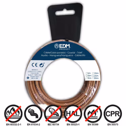 Bobina elettrica 2.5mm cavo marrone 5mts senza alogeno. . . . Indice di protezione IP : IP20 Colore : Marrone Certificazione ...