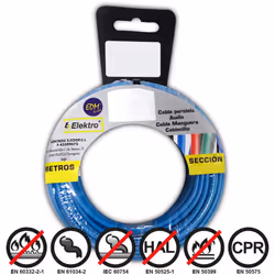 Bobina di cavo flessibile senza alogeni 4mm. blu 50mts Bobina di cavo flessibile senza alogeni 4mm. blu 50mts EAN: 8425998285 ...