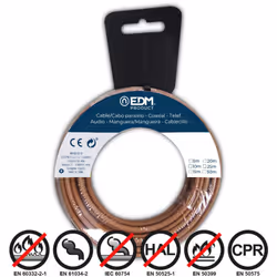 Bobina di filo elettrico di 4mm con 50mts senza alogeno. . . . Indice di protezione IP : IP20 Colore : Marrone Certificazione ...