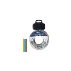 Bobina di cavo intrecciato H07Z1-K 3G1.50mm² (450/750V) 20m blu marrone e bicolore (60m in totale)