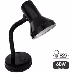 Lampada da tavolo modello london e27 colore nero e27 Misure: 13x31cm (larghezza/altezza) potenza massima: 60w. Tensione: 220- ...