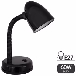 Lampada da tavolo modello amsterdam e27 colore nero e27 Misure: 13x34cm (larghezza/altezza) potenza massima: 60w. Tensione: 2 ...