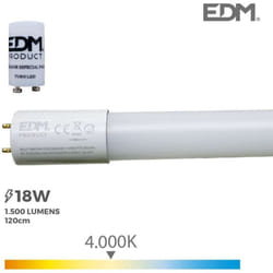 EDM - Tubo led T8 120cm 18W 1500lm - Bianco naturale 4000K