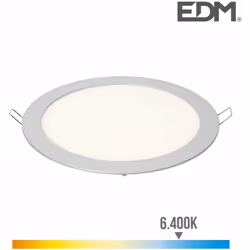 Downlight LED 20W con un flusso luminoso di 1200lm. Dimensioni: ∞19,5cm foratura 20cm finitura cromata. Ombra leggera: Bianco ...