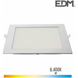 Downlight led 20W quadrato 22cm Cromo - Bianco Naturale 6400K