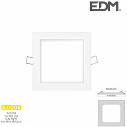 Downlight led 6W quadrato 11,7cm Bianco - Bianco Naturale 4000K