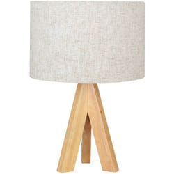 EDM Lampada de Lampada da tavolo 32160 Tessuto di legno 18 x 18 x 30 cm E27