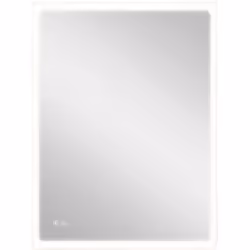 Specchio rettangolare con led 20w 80x60cm edm. interruttore a sfioramento, dimmer de potenza e tonalità deluz (3.000k caldo,  ...