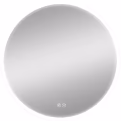 Specchio rotondo con led 20w 60cm edm. interruttore a sfioramento, dimmer de potenza e paralume de luce (3.000k caldo, 4.000k ...