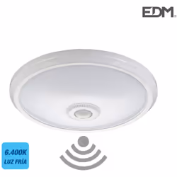 Lampada a parete de led a montaggio superficiale con sensore 16w 1100lm 6400k luce fredda misure: ø29x6cm (diametro/altezza)  ...
